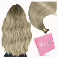 Extensions Nanoring 55 cm Nano 3 Nano 2 #aschblond mit Plati 1 st