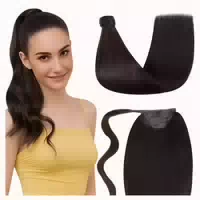 Extensions Echthaar Remy Mittelbraun Draht 70g 30 cm 2 19 Fp 1 st