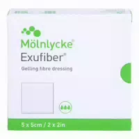Exufiber 5x5 Cm Gel Faserverband 10 St