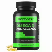 Body Ex Omega 3 D3 & K2 Kapseln, Omega aus Algenöl, 100% Vegan