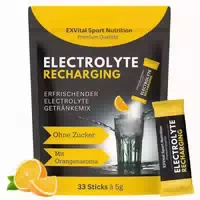 Exvital Elektrolyte, 33 Pulversticks mit Orangengeschmack