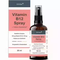 Exvital Vitamin B12 Spray Mit Quatrefolic Folsäure 30 Ml