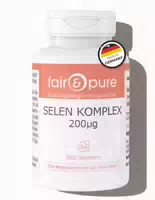 Fair Pure | Selen Komplex 200µg Schluckfreundlich für Immunsystem; Schilddrüse