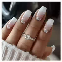 Falsche Nägel 24 Stück Gradient Gradient Diamond 1 ml 1er P 1 st