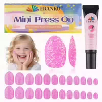 Falsche Nägel 24 Stück Kinder Mädchen Rosa Kit Prächtig 1 st