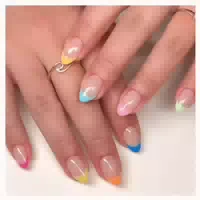 24 Stück Mittel Mandel Nägel Aufkleben Stiletto Acryl Falsch 1 st