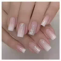 Falsche Nägel 24 Rosa Weiß Ombre Gradient Rosa White 1 ml 1 1 st