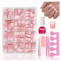 Falsche Nägel 360 Nude Rosa Gradient Square 1 ml 1er Pack 1 st