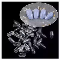 Falsche Nägel Acryl Kurz Oval 500 Stück 10 Größen Klar 1 st