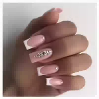 Falsche Nägel Stiletto Ballerina Acryl French 24 Stück Rosa 1 st