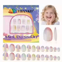 Falsche Nägel Kinder Mädchen 24 Stück Presse Kit Mini Blume 1 st