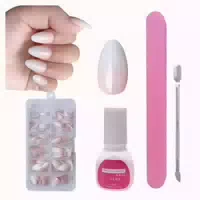 Falsche Nägel Tips Set Französisch 120 Stück Weiß Gradient W 1 st