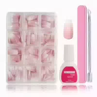 Falsche Nägel Tips 240er Ballerina Französisch Weiß Gradient 1 st