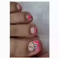 Falsche Zehennägel Aufkleben 12 Größen Nailart D French 24pc 1 st