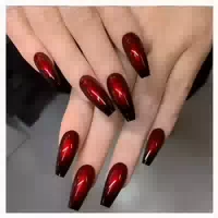 Falschnägel Coffin Acryl Fullcover Gradient Schwarz 24pcs Ro 1 st