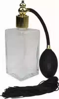 Fantasia Klarglas Flasche,eckig, Mit Ballpumpe Silber Schwarz, Für