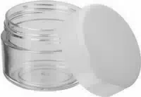 Fantasia Kosmetik Dose, Kunststoff, Weißer Deckel, für 6 Ml, Ø 2,9 Cm, Höhe: 2 cm