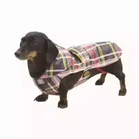 Fashion Dog Hunde Regenmantel Speziell für Dackel Tartan 47 cm
