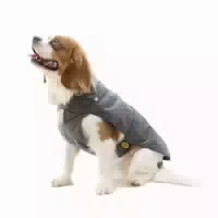 Fashion Dog Hundemantel mit Kunstpelz Futter Grau 55 cm