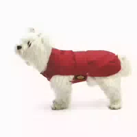 Fashion Dog Hundemantel mit Kunstpelz Futter Rot 55 cm