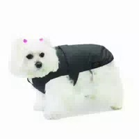 Fashion Dog Hundemantel mit Kunstpelz Futter Schwarz 27 cm