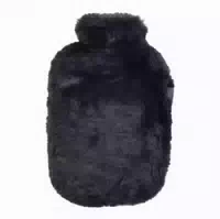 Fashy Wärmflasche 2 0l Soft Flauschbezug Schwarz 1 St
