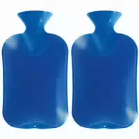 Fashy Wärmflasche Doppellamelle mit Wellen Dekor Saphir