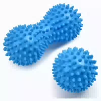 Faszienball 2er Set Igelball Massageball Hart Noppen Blau 1 st