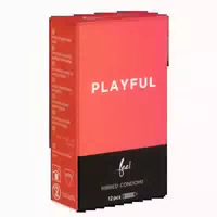 Playful“ Kondome – 12 Gerippte Latexkondome 12 Kondome 12 st