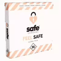 «feel Safe» Dünnere Kondome für ein Natürliches Gefühl 36 Kondome 36 st