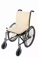 Fellhof Rollstuhlauflage mit Merino Lammfell, 84x42cm, Oeko Tex Leather Standard