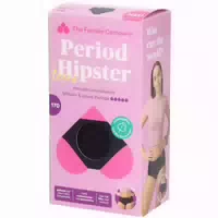The Female Company Menstruationsslip – Hip Tee – Baumwolle – Schwarz – Größe l 101–103 cm
