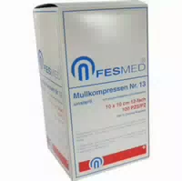 Mullkompressen Es 10x10 cm Unsteril 12 Fach Größe 13