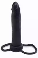 Strap On „double Trouble“, mit Penis und Hodenring