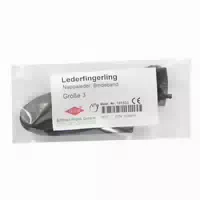 Fingerling Leder Gr 3 mit Bindeband 1 st