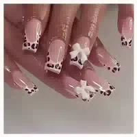 Fingernägel Aufkleben Leopard Gel 3d Schleife Eckig Square P 1 st