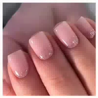 Fingernägel Kurz Square Glitzer Rosa Ombre Fb26 1 st