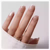 Fingernägel Presson Cat Eye Kurz Glitzer Sarg 30 Stück Koral 1 st