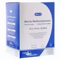 Fiwakomp Mullkomp 10x10 Cm Steril 12fach 20 St