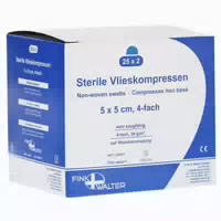 Vlieskompressen Steril 5x5 Cm 4fach 25x2 St