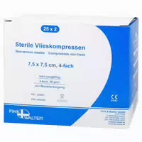 Vlieskompressen Steril 7,5x7,5 Cm 4fach