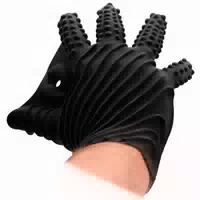 Fist It Fist It Masturbator Handschuhe aus Silikon Schwarz One Size