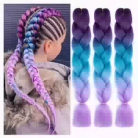 Flechtextensions Kanekalon Jumbo Braid Twist 3er Ombre Lila 1 st