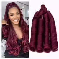 Haar Extensions French Curl Flechthaar 60cm 120g 1 Pack Wein 1 st