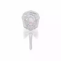 Flowerknows Shells Jewel Hand Mirror 1pc Pearly White