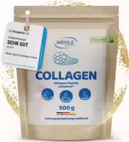 Kollagen Pulver 500 g Kollagenhydrolysat Peptide Typ I, Ii & Iii Testsieger Wehle Sports