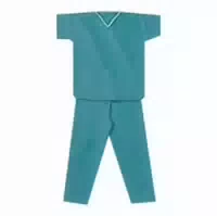 Foliodress Suit Op Bereichskleidung Grün Größe l