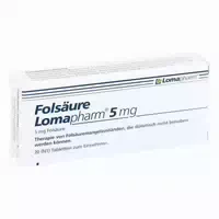 Folsäure Lomapharm 5 mg Tabletten 20 st Tabletten