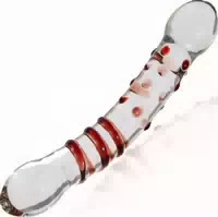 Fops Glass Dildo Rot 21 cm ⌀3,5cm Doppeldilos 1 st