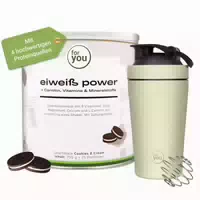 For You Power Eiweiß mit Gratis Shaker
